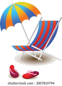 Beach Summer Holiday vector art and illustration