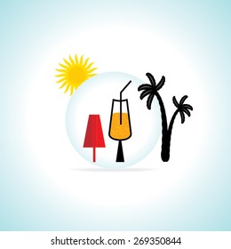 beach summer holiday vector illustration