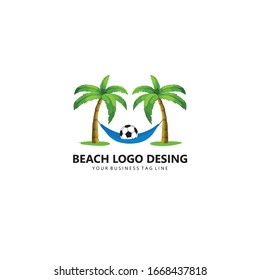 Beach And Summer Logo Design Template 