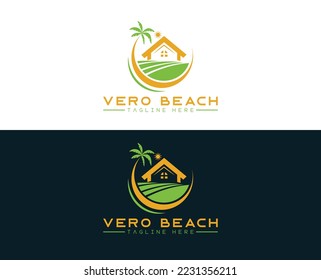 Beach summer logo design vector templates 