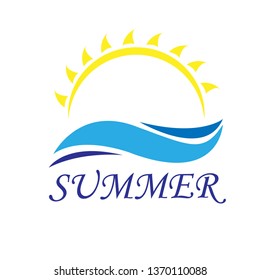 Beach and Summer Logo and Icon Template