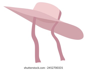 beach summer pink sun hat with ribbon