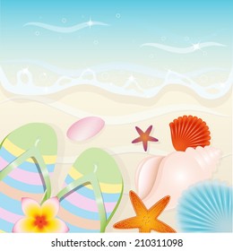 Beach summer rest still life 