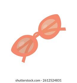 Beach and summer sunglasses. Sunglasses graphic icon. Vector illustration, isolated on white background.