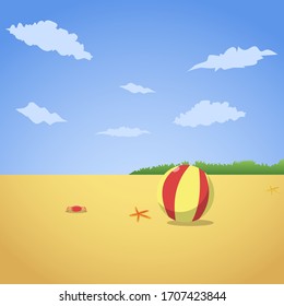 Beach in Summer with Sunny Weather