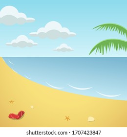 Beach in Summer with Sunny Weather