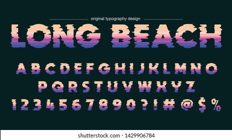 Beach Summer Sunset Artistic Font Design