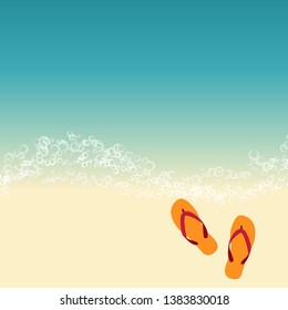 beach summer template for flyer or poste. vector illustration