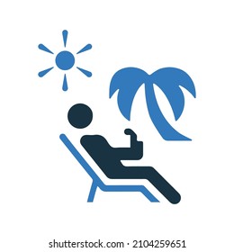 Beach, summer, travel icon. Simple editable vector illustration.