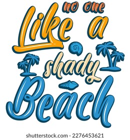 Diseño de camisetas para tipografía de playa o verano 