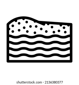 beach summer vacation line icon vector. beach summer vacation sign. isolated contour symbol black illustration