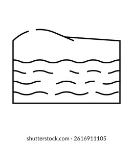 beach summer vacation line icon vector. beach summer vacation sign. isolated contour symbol black illustration