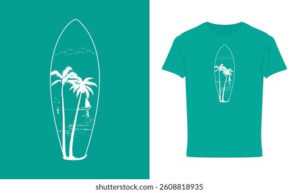 beach Summer vector Art Adventure T Shirt Design, beach Line Art Adventure T Shirt Design