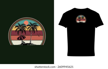 beach Summer vector Art Adventure T Shirt Design