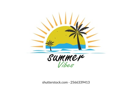 beach summer vector t shirt design