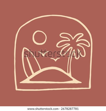 beach summer vibes drawing illustration