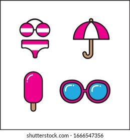 beach or summer woman icon