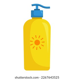 beach sun cream block cartoon. beach sun cream block sign. isolated symbol vector illustration