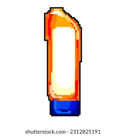 beach sun cream game pixel art retro vector. bit beach sun cream. old vintage illustration