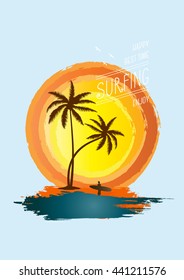Beach, sun and surfing - Happy best time