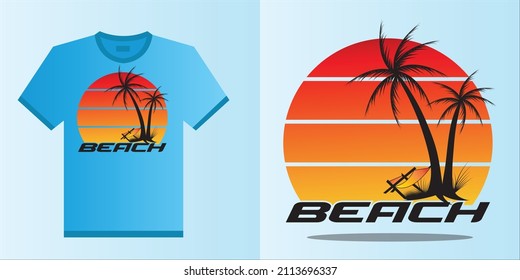 Beach sun t-shirt designe for man , woman and child