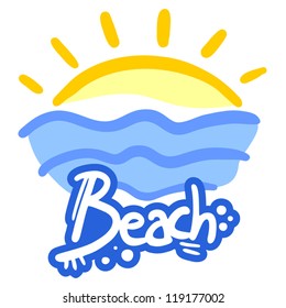 Beach sun watter
