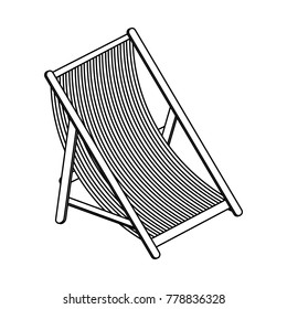 Beach sunchair isolated