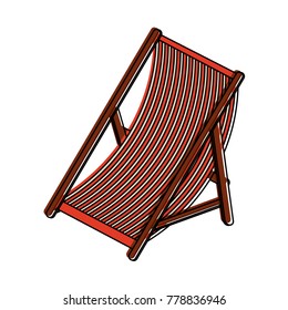 Beach sunchair isolated