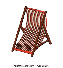 Beach sunchair isolated
