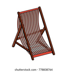 Beach sunchair isolated