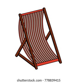 Beach sunchair isolated