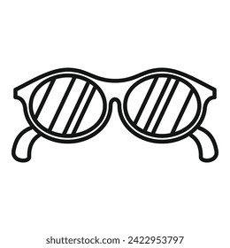 Beach sunglasses icon outline vector. Safety insurance. Person care pension