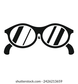 Beach sunglasses icon simple vector. Safety insurance. Person care pension