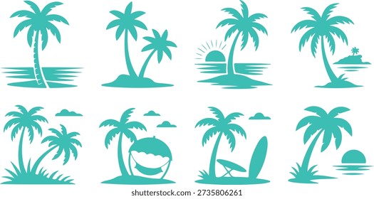 the beach sunset  beautiful vector
