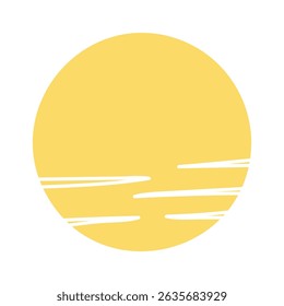 Beach sunset boho design element
