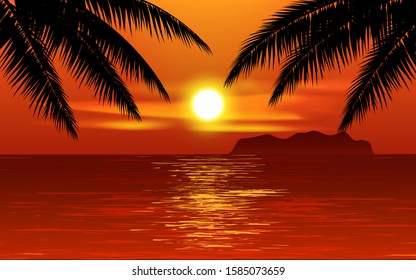 155,726 Beach Sunset Illustrator Images, Stock Photos & Vectors ...