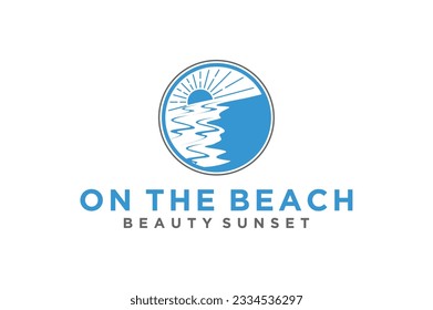 Logo für Sonnenuntergang auf der Insel - Symbol