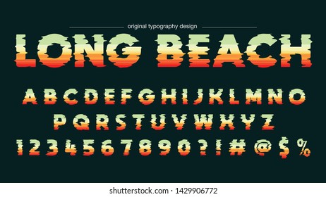 Beach Sunset Summer Artistic Font Design