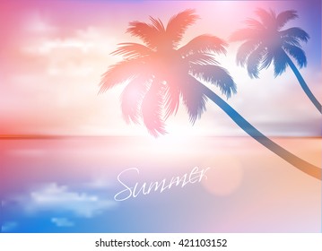 Beach sunset-Summer background