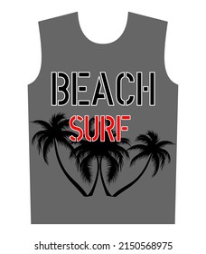 beach surf for t-shirt graphic