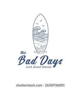 Beach surfboard wave t shirt design