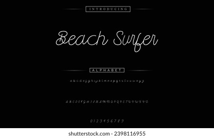 Beach Surfer signature Font Calligraphy Logotype Script Brush Font Type Font lettering handwritten