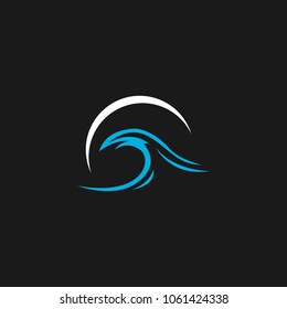 Beach Surfing Extereme Sport Logo Icon Template Design. Vector Illustration