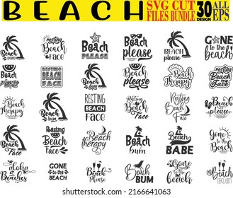Beach SVG Cut Files Bundle