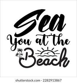 Beach svg design cut file