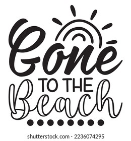 Beach SVG Design Vector File.