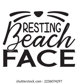 Beach SVG Design Vector File.