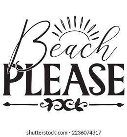 Beach SVG Design Vector File.