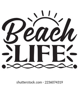 Beach SVG Design Vector File.