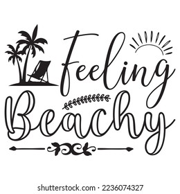 Beach SVG Design Vector File.